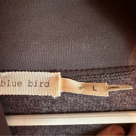 Bluebird Size L dark grey cardigan with sheer around edges - Picture 7 of 7